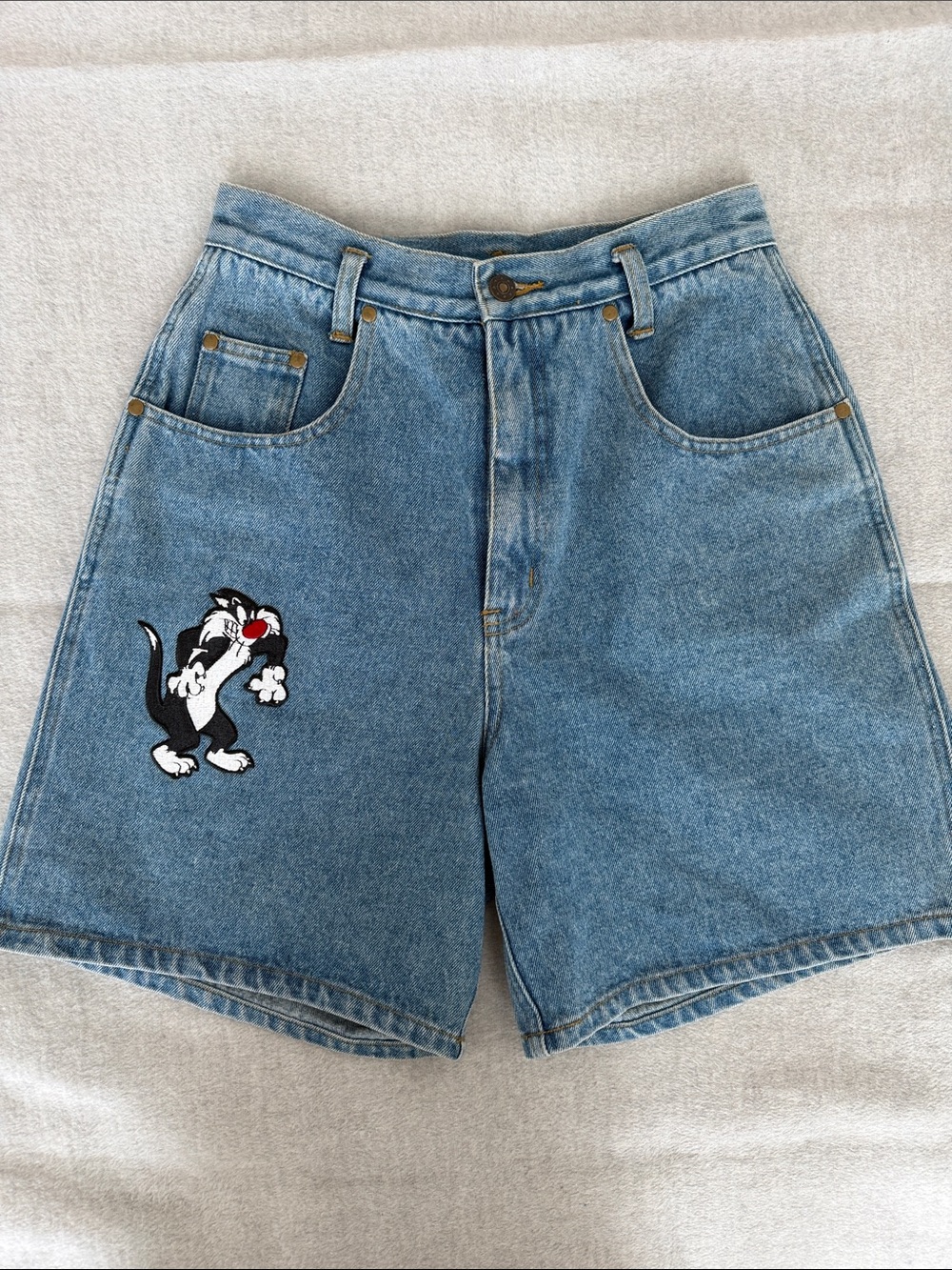 Vintage Jean Shorts with Sylvester Patch